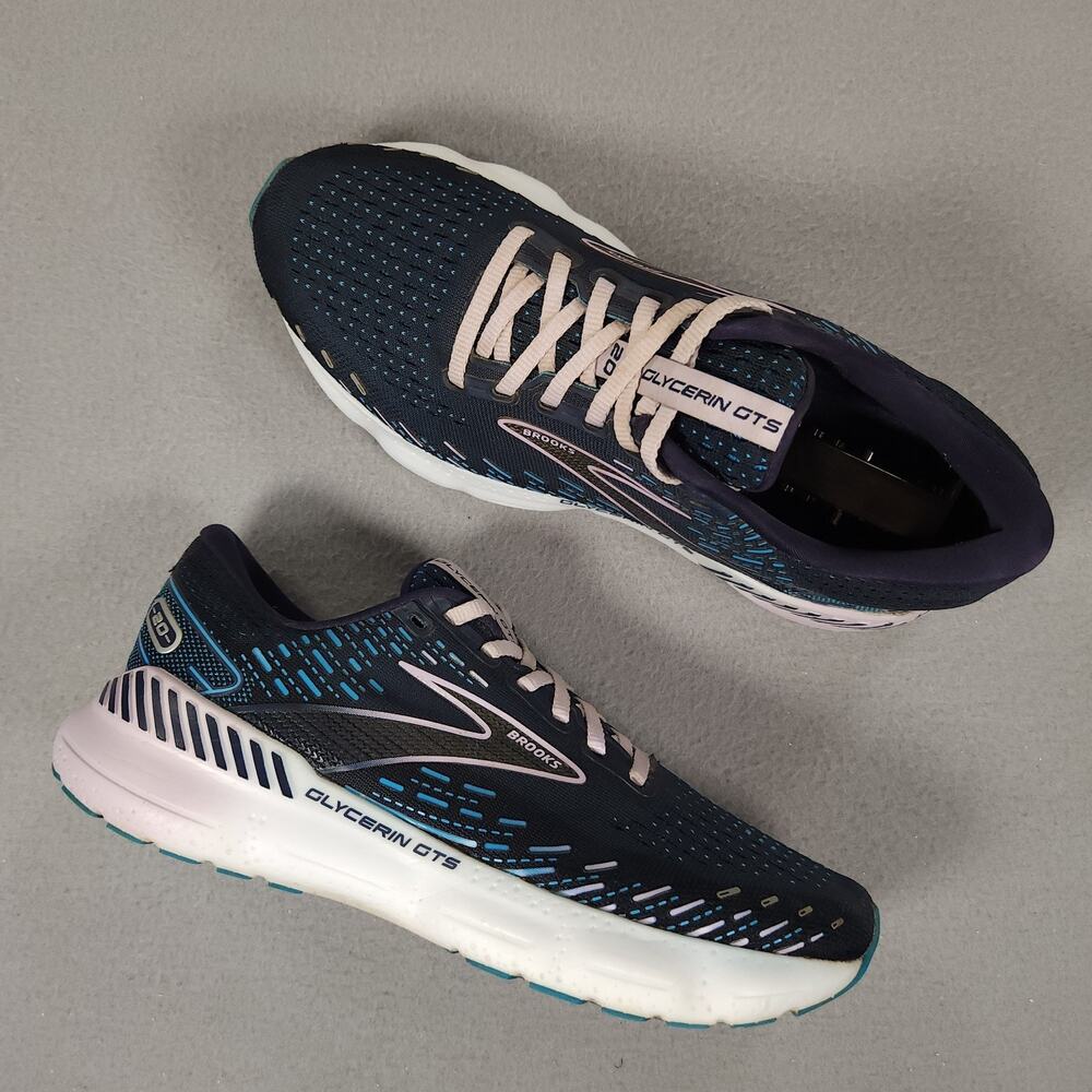 Brooks Glycerin GTS 20 Running Shoes Womens 9B Blue Purple 1203701B499 2022
